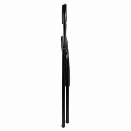 Стул складной BRABIX "Golf CF-007", черный каркас, кожзам черный, 531565