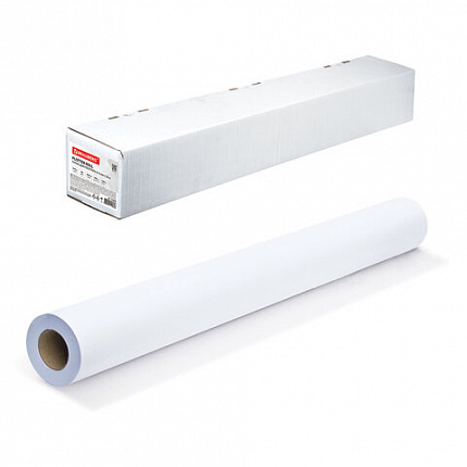 Бумага широкоформатная рулон для плоттера, 914 мм х 30 м х втулка 50,8 мм, 120 г/м2, белизна CIE 146%, BRAUBERG, 110622