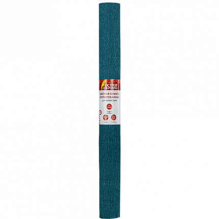 Бумага гофрированная/креповая, 110 г/м2, 50х250 см, морская волна, в рулоне, ОСТРОВ СОКРОВИЩ, 112536