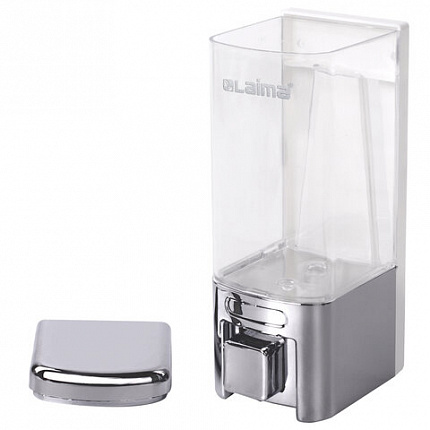 Дозатор для жидкого мыла LAIMA, НАЛИВНОЙ, 0,48 л, хром, ABS-пластик, 605053