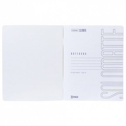 Тетрадь А5, 48 л., HATBER, скоба, клетка, Soft-touch ламинация, СОЛО "Сапфир", 092727, 48Т5лВ1