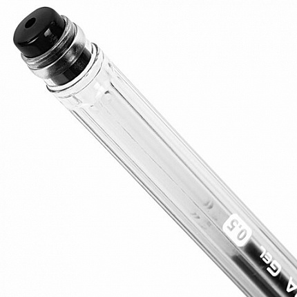 Ручки гелевые BRAUBERG "EXTRA", ЧЕРНЫЕ, НАБОР 4 штуки, узел 0,5 мм, линия 0,35 мм, 143906