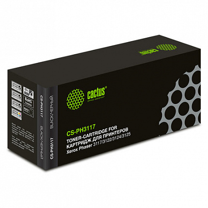 Картридж лазерный CACTUS (CS-PH3117) для XEROX Phaser3117/3122/3124/3125, ресурс 3000 стр.