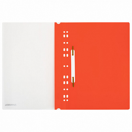 Скоросшиватель пластиковый с перфорацией BRAUBERG EXTRA, А4, 140/180 мкм, красный, 272898