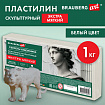 Пластилин скульптурный ЭКСТРА МЯГКИЙ БЕЛЫЙ "Секреты художника", 1 кг, BRAUBERG ART, 107506