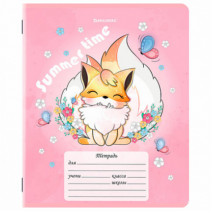 Тетрадь 12 л. BRAUBERG клетка, обложка картон, МИКС-4, 107276