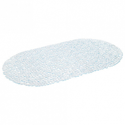 Коврик для ванны противоскользящий 69х39 см, "Капли", овальный, прозрачный, ПВХ, PRIMILA (ПРИМИЛА), 700375