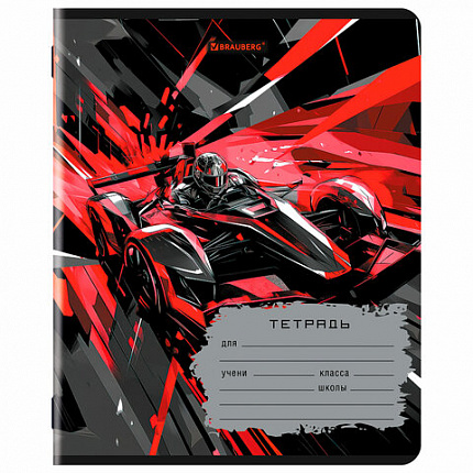 Тетрадь 18 л. BRAUBERG, клетка, обложка картон, MEN'S SPORT, 107294