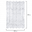 Шторка для ванной ПОЛИЭСТЕР, 180х180 см, кольца в комплекте, БЕЛЫЙ МРАМОР, PRIMILA (ПРИМИЛА), 700079