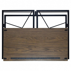 Стол на металлокаркасе BRABIX "LOFT CD-002", 1000х500х750 мм, складной, цвет морёный дуб, 641212