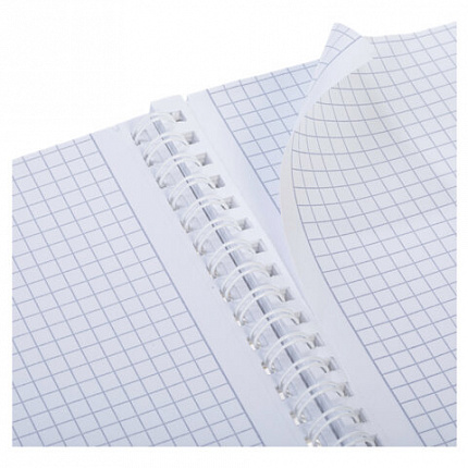 Тетрадь А4 80 л., HATBER, гребень, клетка, глянцевая ламинация, "Drops" (микс в спайке), 088870, 80Т4лВ1гр