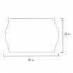 Этикет-лента 26x12 мм, волна, белая, КОМПЛЕКТ 10 рулонов по 1000 этикеток, 117549