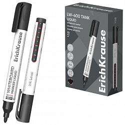 Маркер стираемый для доски с жидкими чернилами ERICH KRAUSE LW-600 "Tank Liquid", ЧЕРНЫЙ, 2,5 мм, 48774