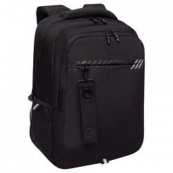 Рюкзак GRIZZLY школьный, анатомическая спинка, 2 отделения, для мальчиков, "BLACK STRIPES", 42х31х22 см, RU-532-1/2