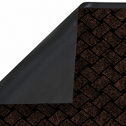 Коврик придверный 60х90 см, КОРИЧНЕВЫЙ, влаго-грязезащитный, 450 г/м2, плетение, PRIMILA (ПРИМИЛА) KRAFT, 701049