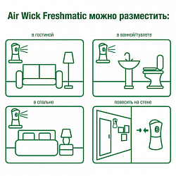 Сменный баллон 250 мл, AIRWICK "Дикий гранат", для автоматических освежителей, универсальный