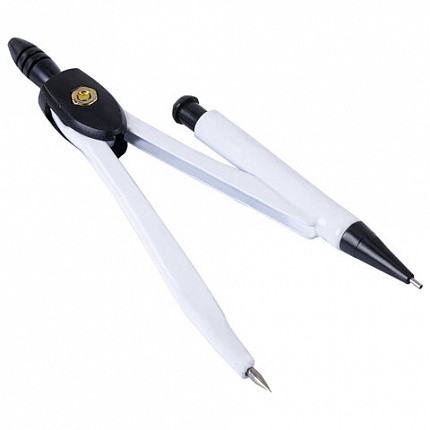 Готовальня ПИФАГОР, 8 предметов: циркуль 120 мм, чертежные принадлежности, металлический пенал, 210859