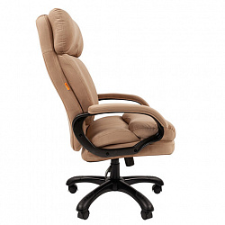 Кресло офисное Chairman СН 505, НАГРУЗКА до 150 кг, велюр, бежевое, 7127986