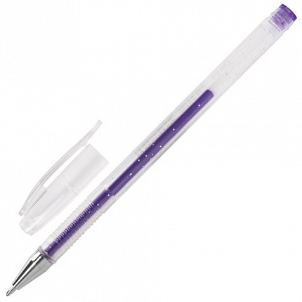 Ручки гелевые BRAUBERG "Jet", НАБОР 6 ЦВЕТОВ, БЛЕСТКИ, узел 1 мм, линия письма 0,8 мм, 141030