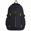 Рюкзак BRAUBERG TITANIUM универсальный, 3 отделения, черный, желтые вставки, 45х28х18 см, 224385