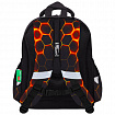 Ранец BRAUBERG KIDS STANDARD, 2 отделения, Fire split, 3D-панель, 36х28х14 см, 273147