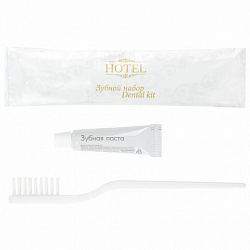 Зубной набор КОМПЛЕКТ 300 шт., HOTEL, (зубная щётка + зубная паста 4 г) саше, флоупак, 24865