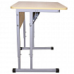 Стол-парта 1-местный, регулируемый угол, "Умник", 600х500х520-640 мм, рост 2-4, серый каркас, ЛДСП клён