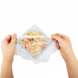 Пакеты-шапочки для хранения продуктов, на резинке диаметром до 38 см, КОМПЛЕКТ 100 штук, LAIMA Home, 700704