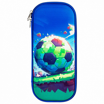 Пенал ЮНЛАНДИЯ, 1 отделение, карман, полиэстер/EVA, 22х10х5 см, "Football match", 273191