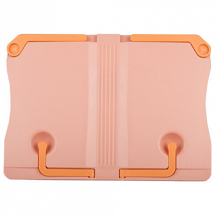 Подставка для книг ЮНЛАНДИЯ, регулируемый наклон, прочный ABS-пластик, розовая, 237906