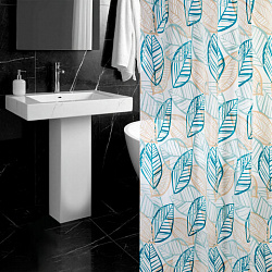 Шторка для ванной PEVA, 180х180 см, кольца в комплекте, дизайн ассорти, РАСТЕНИЯ, PRIMILA (ПРИМИЛА), 700076