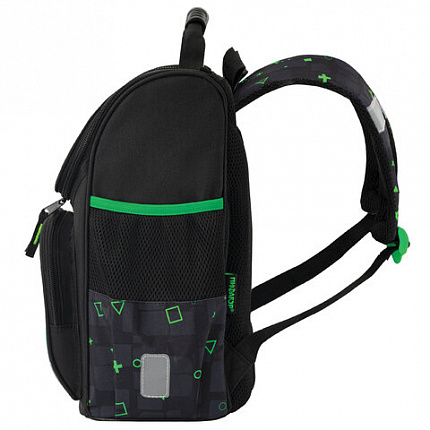 Ранец ПИФАГОР BASIC, 1 отделение, 3 кармана, эргономичная спинка, "Let's start", 35х28х18 см, 274423