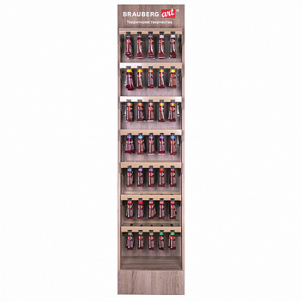 Стойка под масляные краски напольная BRAUBERG ART, дерево, 178х40х30 см, 505915