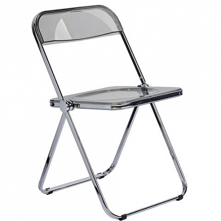 Стул складной прозрачный тонированный BRABIX "Glam CF-020", хромированный каркас, пластик, 533247