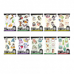 Наклейки виниловые, 20-22 шт., 4 листа, А6, "КАВАЙНЫЕ ДИЗАЙНЫ", АССОРТИ, NALEPKING