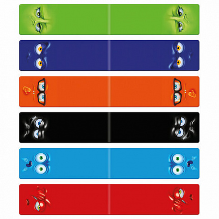 Закладки для книг МАГНИТНЫЕ, "АССОРТИ 5 ДИЗАЙНОВ МИКС", набор 6 штук, 60x20 мм, FUNSTER, 116652