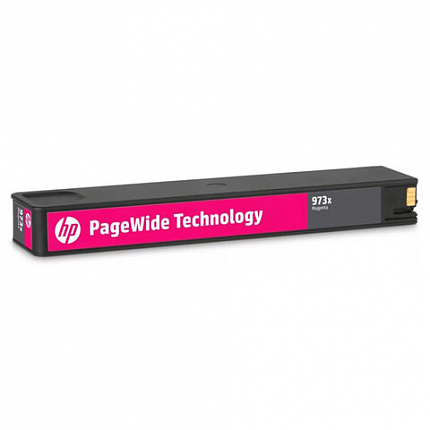 Картридж струйный HP (F6T82AE) PW Pro 477dw/452dw, №973X, пурпурный увеличенный ресурс 7000 страниц, оригинальный