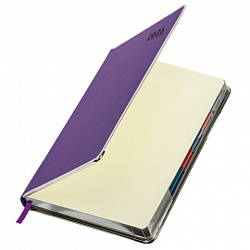 Ежедневник датированный 2026 А5 148х218мм GALANT "Infinity Silver", под кожу, фиолетовый, 117498