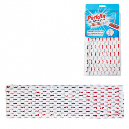 Насадка МОП плоская для швабры/держателя 50 см, микрофибра/абразив (ТИП К), PERKLIN (ПЕРКЛИН), 700985