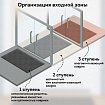 Коврик придверный 60х90 см, ЧЕРНЫЙ, влаго-грязезащитный, 430 г/м2, ребристый, ЛЮБАША СТАНДАРТ, 701034