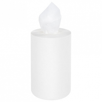 Полотенца бумажные с центральной вытяжкой 165 м, LAIMA (M1/M2) ADVANCED, 1-слойные, белые, КОМПЛЕКТ 6 рулонов, 126098