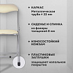 Стул складной РС04, серебристый каркас, кожзам бежевый, БП000012294