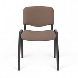 Стул для персонала и посетителей "ИЗО", черный каркас, ткань коричневая, В-28/С-24