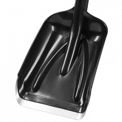 Лопата снеговая 20х26 см УНИВЕРСАЛЬНАЯ с планкой, прочная, пластиковая с V-ручкой, длина 70 см, для дома, авто, детей, ГРАНДМАСТЕР, 700347