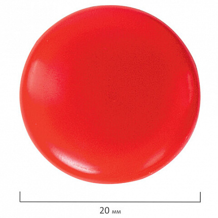 Магниты МАЛОГО ДИАМЕТРА 20 мм, НАБОР 6 шт., ассорти, BRAUBERG "STANDARD", 237469