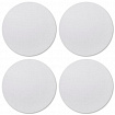 Холсты на магните круглые НАБОР 4 шт., 7,5 см, 280 г/м2, 100% хлопок, BRAUBERG ART CLASSIC, 192332