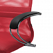 Кресло офисное МЕТТА "SU-B-8" хром, ткань-сетка, сиденье мягкое, красное