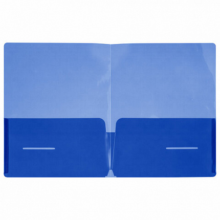 Папка-уголок 2 кармана непрозрачная А4 BRAUBERG SPECIAL, синяя, 0,18 мм, 273060