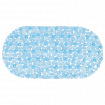 Коврик для ванны противоскользящий 64х36 см "Ручей", овальный, голубой, ПВХ, присоски, PRIMILA (ПРИМИЛА), 700390