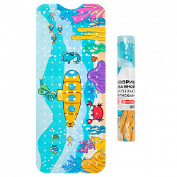 Коврик для ванны противоскользящий 100х40 см с рисунком "Батискаф", ПВХ, присоски, PRIMILA (ПРИМИЛА), 700378
